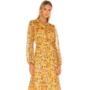 Jace Dress Tularosa Yellow Floral Midi Revolve